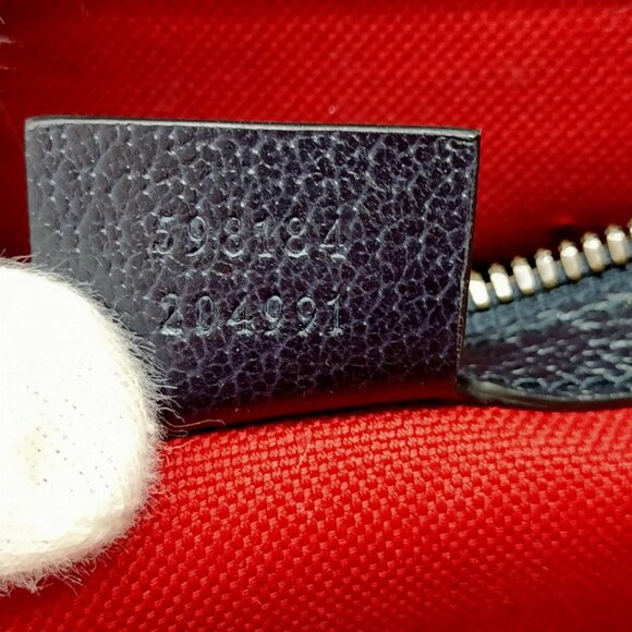 Gucci BackPack Bag Navy Blue Felt 950-042425 main image 6